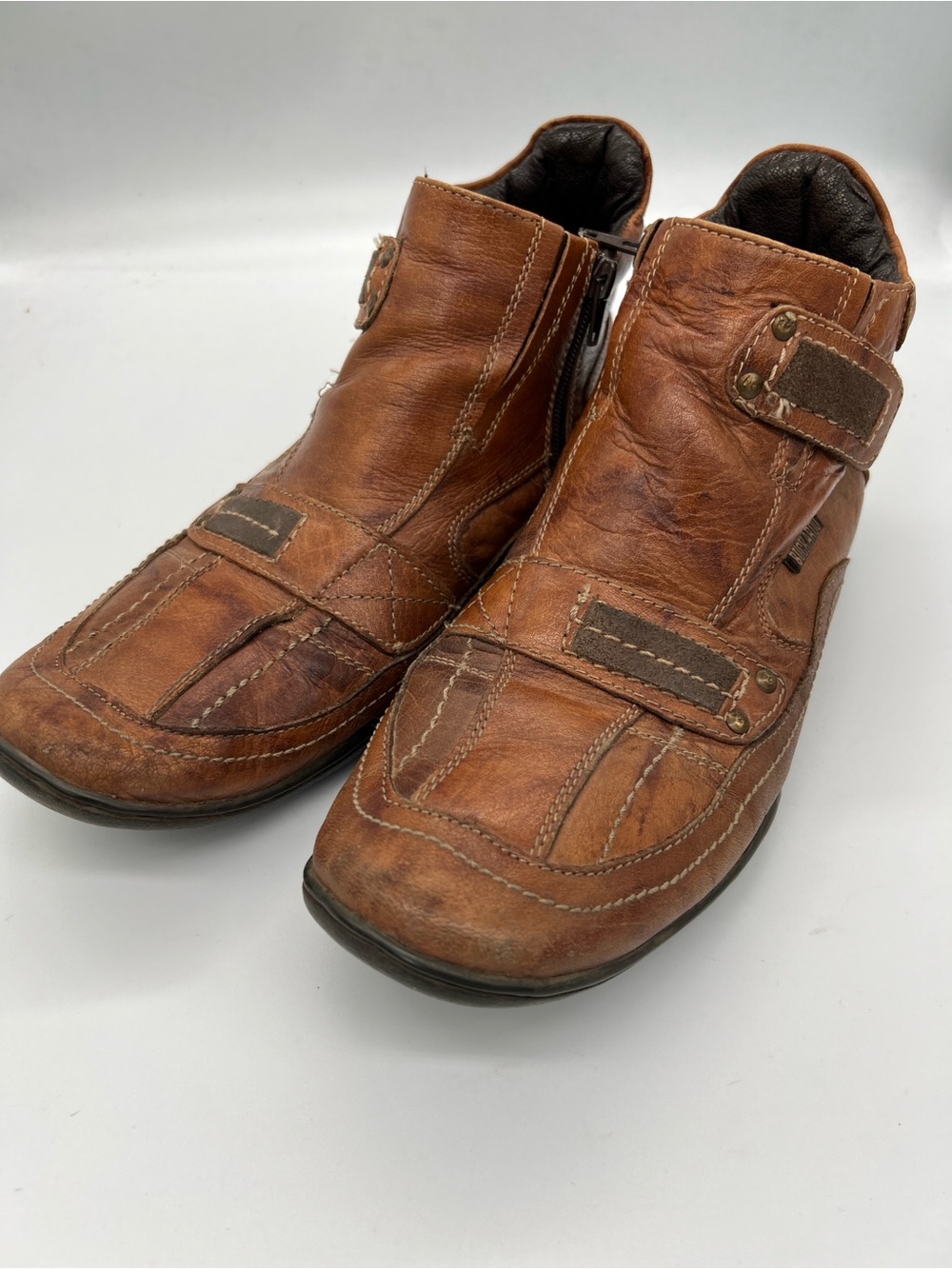 Buckaroo Men's Casual Leather Ankle Boots in Brown